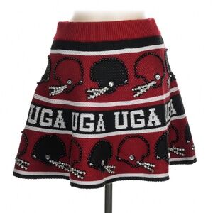 Queen of Sparkles NWOT Georgia Bulldogs UGA Vintage Football Helmet Skirt MEDIUM